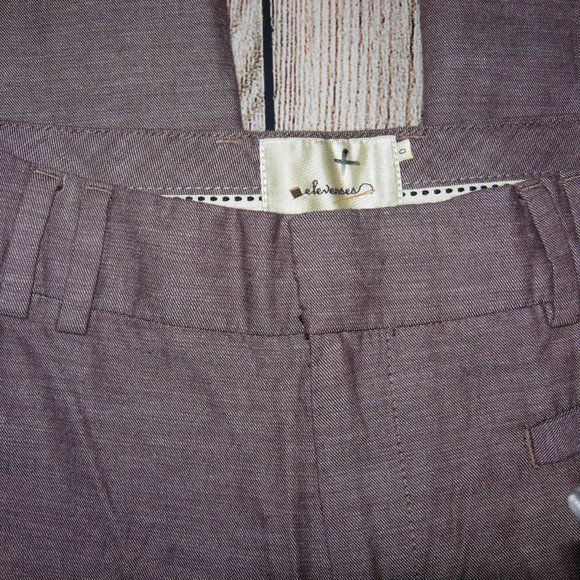 Elevenses Brown Wide Leg High Waist Pants Trousers 0 - Picture 5 of 8